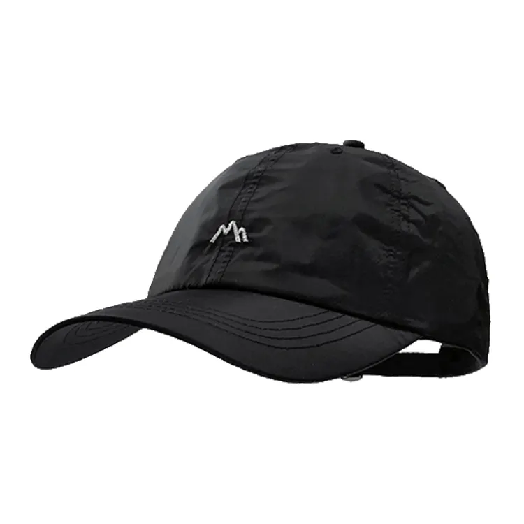 כובעים בסיטונאות ייבוש מהיר מאווררים כובעי ספורט ניילון, כובעים מותאמים אישית 6 פאנלים עם לוגו מותאם אישית לגברים ולנשים