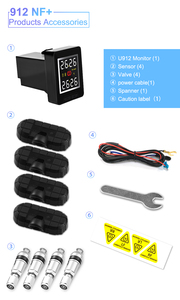 Careud tpms sistema de monitoramento, para carro, 4 monitoramento de pressão de pneus, interno, digital