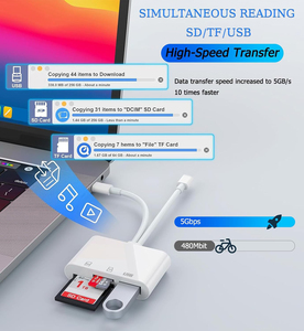 5合1 USB适配器，带支持SD/tf卡的sd卡读卡器，适用于手机，平板电脑和MacBook设备的USB 3.0兼容性 - Product Image 4