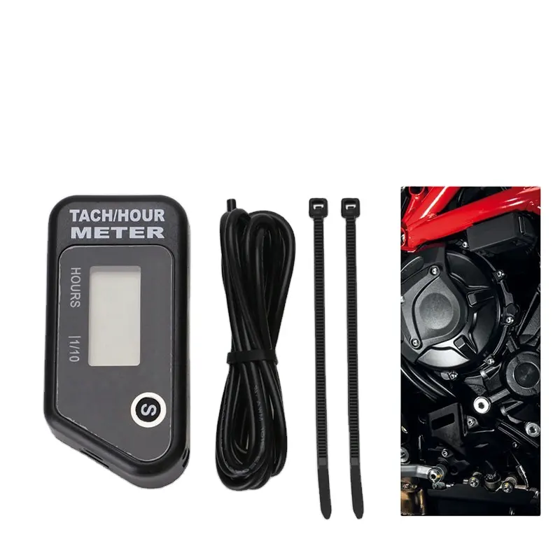 Motorcycle ABS Wireless Engine Vibration Hour Meter For Snowmobile Motorcycle Tractor Truck