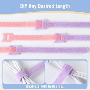 6-inch Multicolor Ajustável Cable Ties Poliéster <span class=keywords><strong>Tape</strong></span> para Home Office Com Fixação <span class=keywords><strong>Hook</strong></span> <span class=keywords><strong>Loop</strong></span> Nylon Free Customized Support