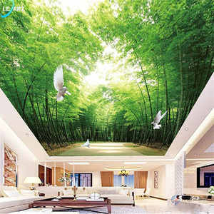 定制图案装饰紫外3D印花瓷砖吊顶设计室内聚氯乙烯木塑天花板墙板 - Product Image 5