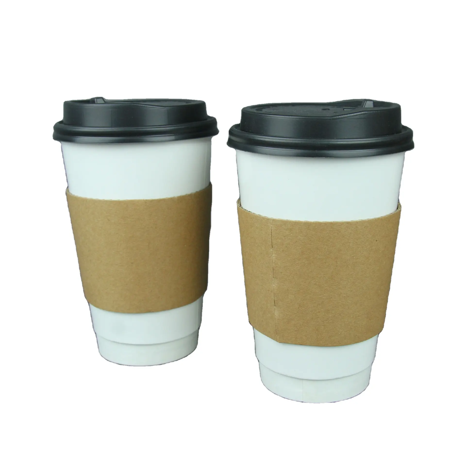 Logo tasarım baskı özelleştirmek 6/8/10/12/16 OZ sıcak kahve fincanları tek kullanımlık kağıt kupa kılıfı