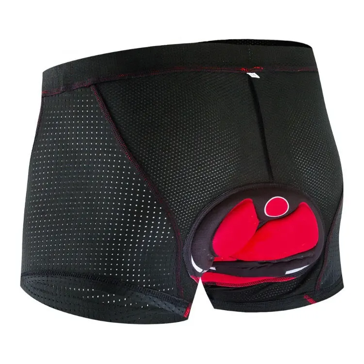 Calças de almofada de silicone grossas e respiráveis personalizadas para ciclismo boxer, roupa íntima para ciclismo ao ar livre e motocicleta