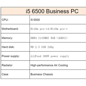 Cheap Pc Intel I5 6500 Pcs <strong>Desktop</strong> Gamer Computadora Full Setup Ddr4 Ram Ssd H110 <strong>Computer</strong> Set Office Gaming Buy Cheap <strong>Computers</strong> - Product Image 2