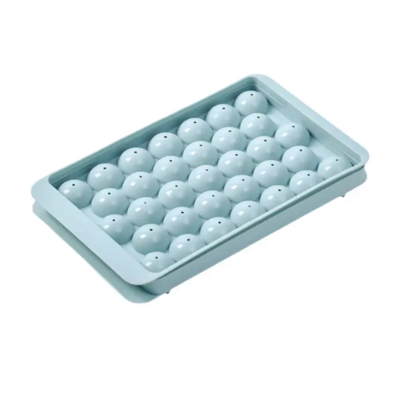 Verano nuevos productos fabricante de bolas de hielo de silicona cubo de plástico bandeja contenedor bloque de hielo hacer molde contenedor