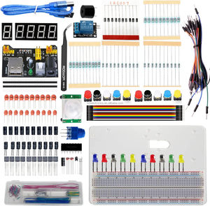 Component Fun Kit Komponente für Raspberry Pi Bread board Netzteil modul Jumper Wire LED Dioden widerstände Tact Switch Kit - Product Image 2