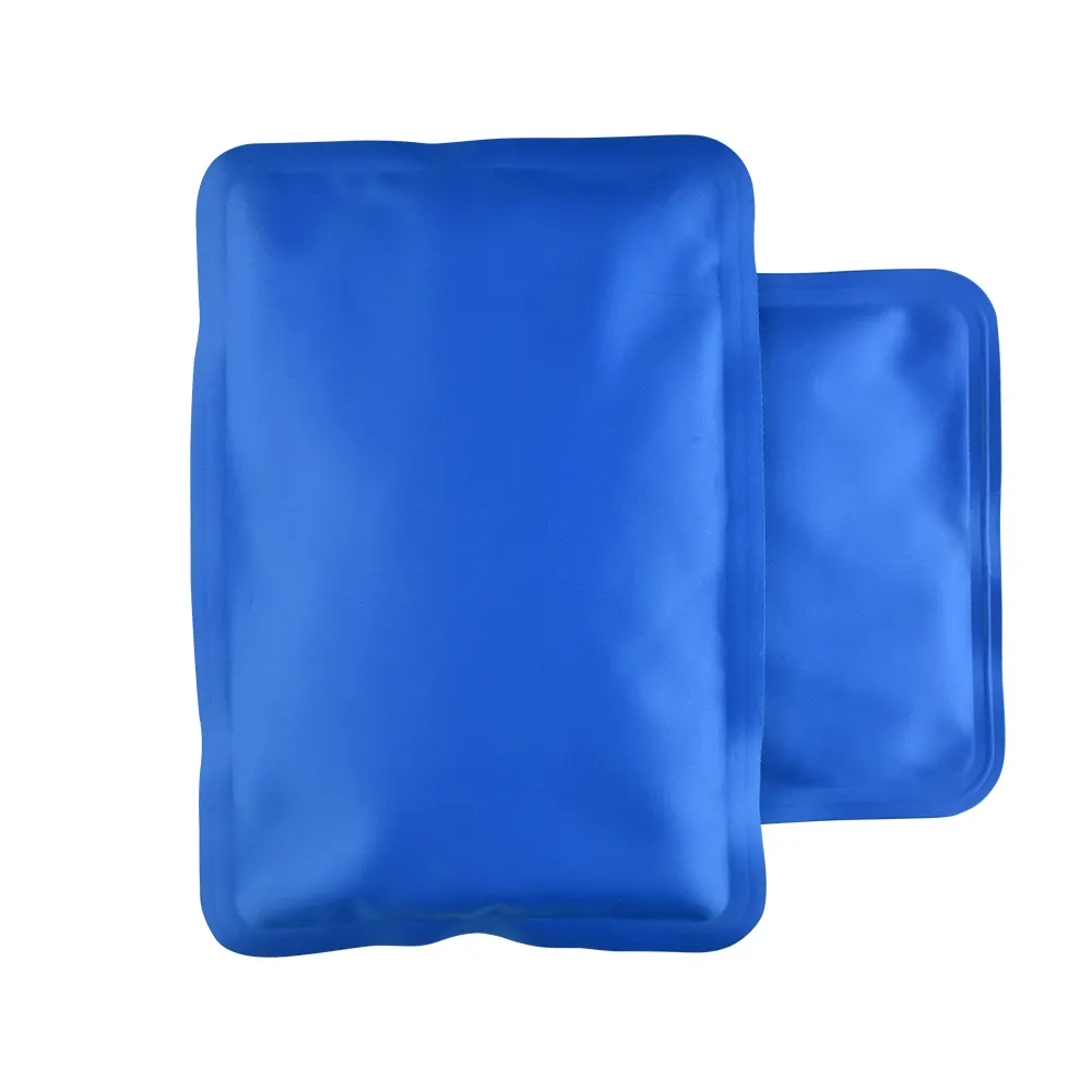 अनुकूलित लोगो व्यक्तिगत लेबल नीले नायलॉन आइस पैक जेल पैड उपचार गर्म और ठंडा कंप्रेसिंग पैड