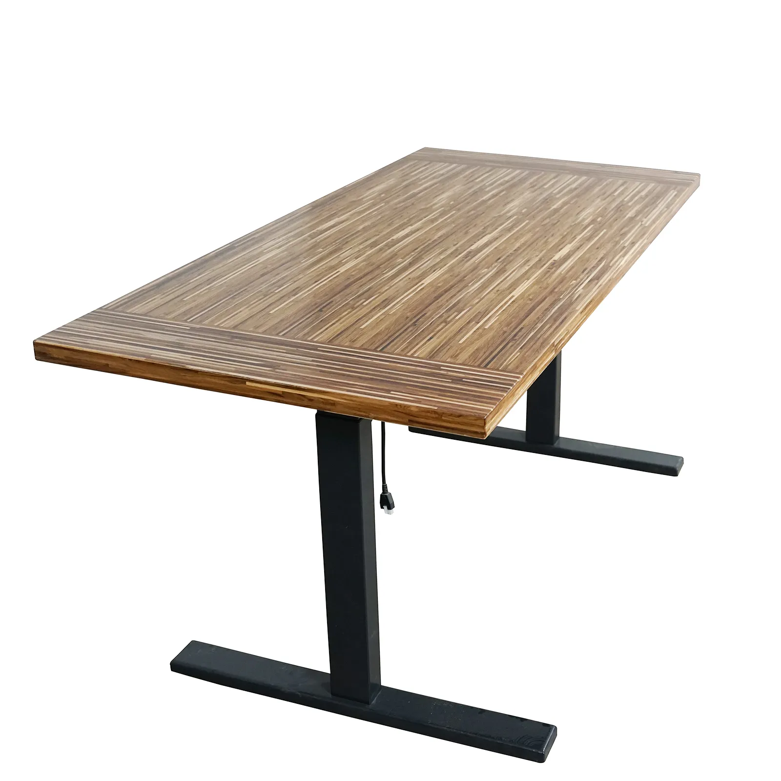 Mesa de madeira maciça para restaurantes, mesa de lazer simples em teca, varanda e jardim