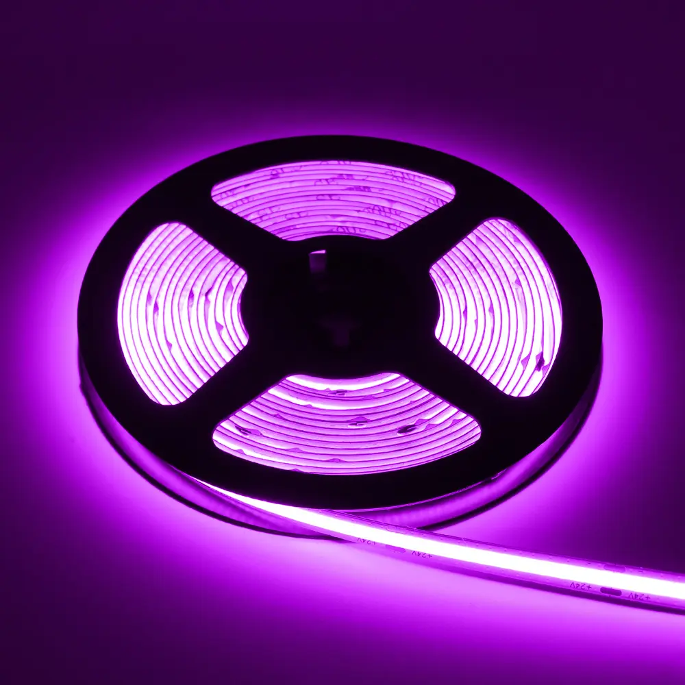 Wholesale Price Super Bright 480Leds 5W Purple 10MM COB 12V Led Light Strip