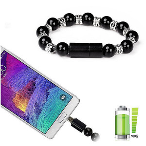 珠纯色手链USB电缆通用手机充电器微型USB C型同步数据快速充电线 - Product Image 2