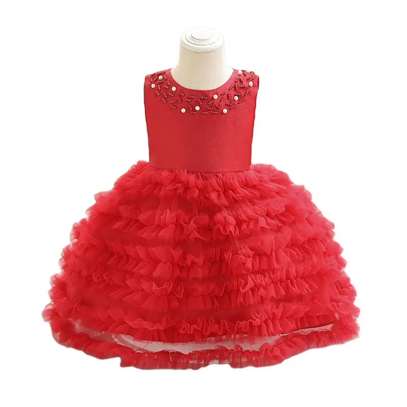 Vestidos de cumpleaños de varias capas para niña Y bebé, vestidos de fiesta de princesa de algodón para niña de 0 a 8 años, vestido de tutú para fiesta