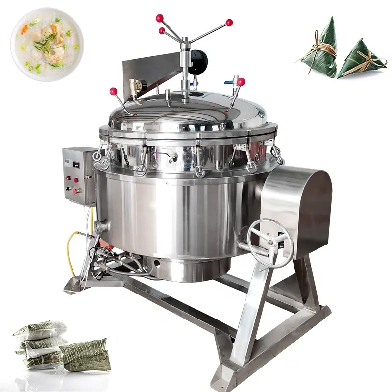 Commercial Big Capacity Electric Gas Heating Industrial Pressure Cooker Commercial High Pressure Pot