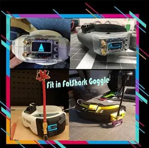 AKKダイバーシティRXレシーバーOLEDディスプレイFatshark G0gles RCFPVレーシングドローン用の2つのRXモジュールを備えた内蔵低電力ブザー - Product Image 5
