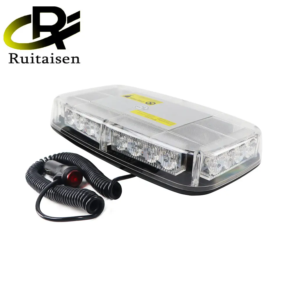 Ruitaisen 12V 4 LED çatı üst acil tehlike uyarı led'i Mini Strobe işaret ışıkları Bar manyetik tabanı ile