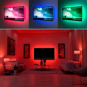 ชุดไฟ DIY 1ม. 2ม. 3ม. 5050 IP65สีขาวและดำ PCB 5V MINI USB Backlight ควบคุมแสง Backlight LED TV Strip LIGHT - Product Image 6