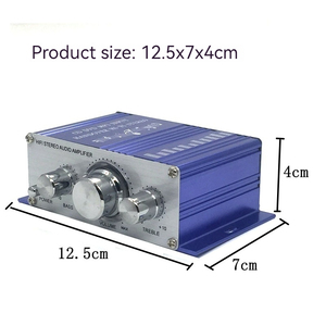 เครื่องขยายเสียงสเตอริโอในรถยนต์ขนาดเล็ก2001 HY Hi-Fi 12V 2ช่องเครื่องขยายเสียงดิจิทัลอัตโนมัติอุปกรณ์เพิ่มกำลังสัญญาณเสียงระดับ AB Class B - Product Image 5