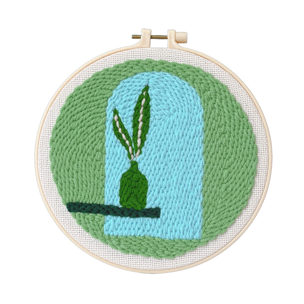 Verde alféizar de la ventana
