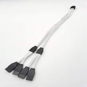 <span class=keywords><strong>GPU</strong></span> điện PCI-E 5.0 cáp mở rộng 16pin (12 + <span class=keywords><strong>4</strong></span>) 12vhpwr Nam để PCIe 5.0 4x8(6 + 2) pin nữ 16awg Cáp với tay - Product Image 5