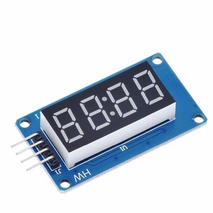 TM1637 modulo <span class=keywords><strong>Display</strong></span> a LED per <span class=keywords><strong>Arduino</strong></span> <span class=keywords><strong>7</strong></span> segmento <span class=keywords><strong>4</strong></span> bit 0.36 pollici orologio anodo rosso tubo digitale quattro Driver seriale Board Pack nuovo