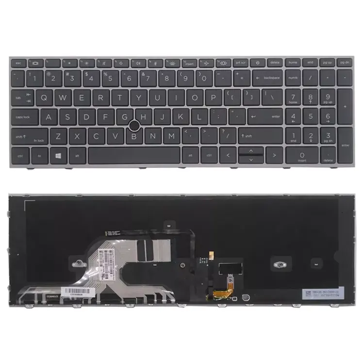 Teclado de laptop, original de fábrica, retroiluminado, para hp, zbook, fury, 15, g7, g8, substituição com ponteiros, notebook