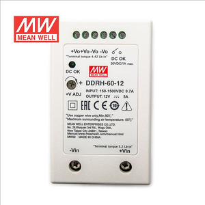 Mean Well Tipo de riel DIN, convertidor de entrada ultraancha de 110V, potencia de salida de 60W, fuente de alimentación conmutada única de 12V, entrada ultraancha de V, 60W - Product Image 4