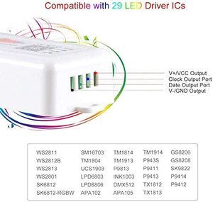 FULL-WIFI RGBSP107EピクセルICSPIミュージックBTコントローラー (WS2812用) SK6812 SK9822 RGBW APA102LPD8806ストリップDC5-24V - Product Image 4