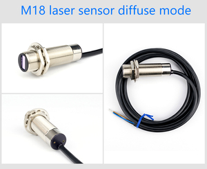Alta precisão para a detecção de reflexão difusa do laser rosqueado cilíndrico do <span class=keywords><strong>sensor</strong></span> óptico 300mm 500mm M18 com saída NPN PNPN - Product Image 6