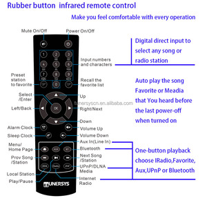 TUNERSYS Интернет-радио UPnP/ DLNA/ Bluetooth/цифровой и аналоговый Aux-вход двойной сигнализации Wifi радио Интернет - Product Image 6