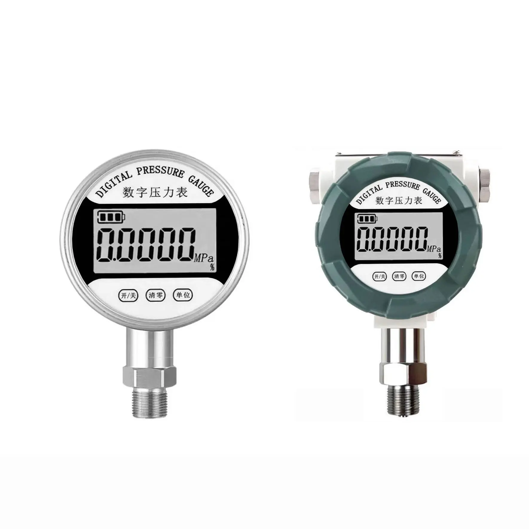 Manomètre de pression hydraulique numérique industriel à performance stable, alimenté par batterie