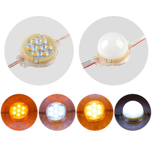 高品質30mm 3LED 12vラウンドシングルカラーRgbカラーLedピクセルモジュールライトストリング - Product Image 4
