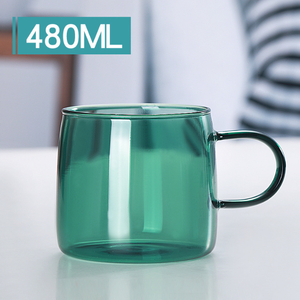 480ml Large Capacity Glass Mugs Heat Resistant <strong>Explosion</strong> Proof Tea Brewing Glass <strong>Cup</strong> with Handle Juice Milk <strong>Cup</strong> for Home Use - Product Image 4
