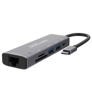 6 in 1 USB Type C Hub USB3.0 Docking Station with RJ45 Gigabit Ethernet Network <strong>Adapter</strong> for Mackbook <strong>Notebook</strong> Laptop - Product Image 1
