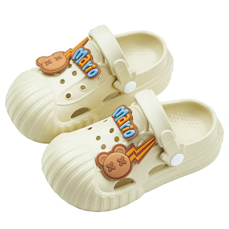 Cheerful Mario Fashion Trend Children Slippers Cool Baby Anti-Slippery Suitable Hard-Wearing Toddler Kids Walking Shoes.