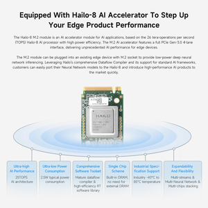 Aismartlink WAVESHARE Hailo-8 M.<span class=keywords><strong>2</strong></span> AIアクセラレータモジュール、Raspberry Pi 5に対応26TOPS Hailo-8 AIプロセッサ - Product Image 3