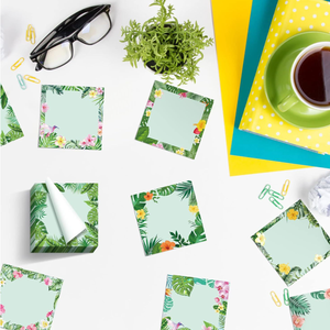 创意环保胶版纸粘性便条线网格记事本记事本带普通纸叶设计 - Product Image 2