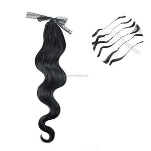 Anna Cheveux Naturels Customized Texture Crochet Hair Natural Black Machine Made Feathering Human Hair Extension - Product Image 4