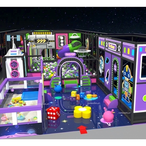 商業用子供用屋内遊び場カスタマイズされたスペーステーマキッズソフトプレイエリア、レインボーネットとクライミングウォール付き販売