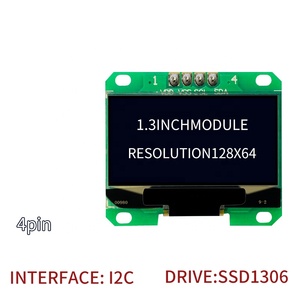 1,3 zoll Weiß Blau OLED Display Modul 12864 4pin SSD1306 <span class=keywords><strong>Controller</strong></span> Chip IIC <span class=keywords><strong>I2C</strong></span> Kommunikation