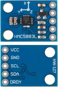 GY-273 HMC5883L 3 assi bussola magnetometro sensore modulo ad alta precisione IIC/I2C per Arduin 3-5V moduli elettronici kit - Product Image 3