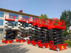 電動シザーリフトプラットフォーム4-10m油圧折りたたみ倉庫0.5-1T積載容量建材工場価格 - Product Image 5