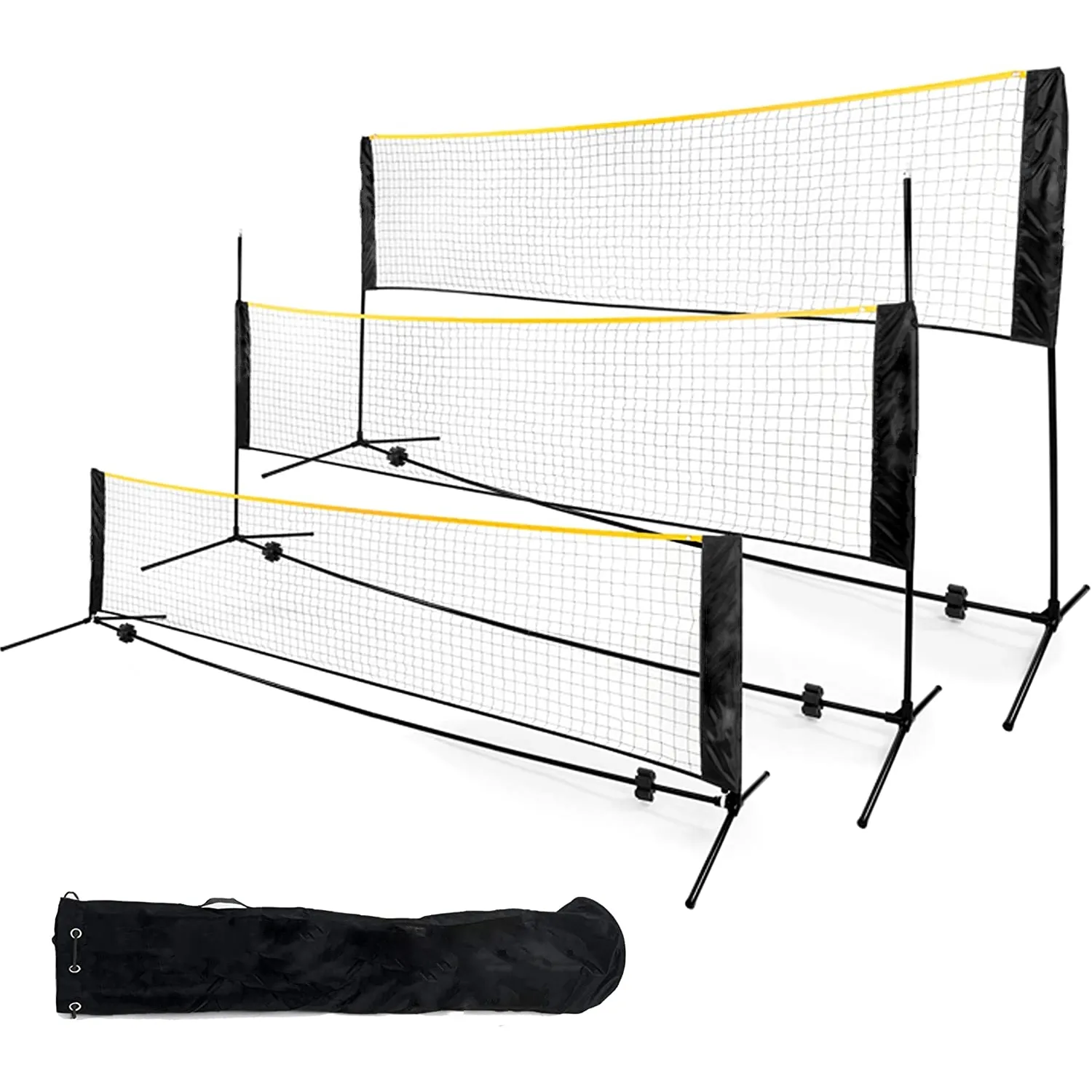 Badminton Pickle ball Net-Höhen verstellbares tragbares Netz für Junior Tennis, Kinder Volleyball & Fußball und Hinterhofs piele-Einfach