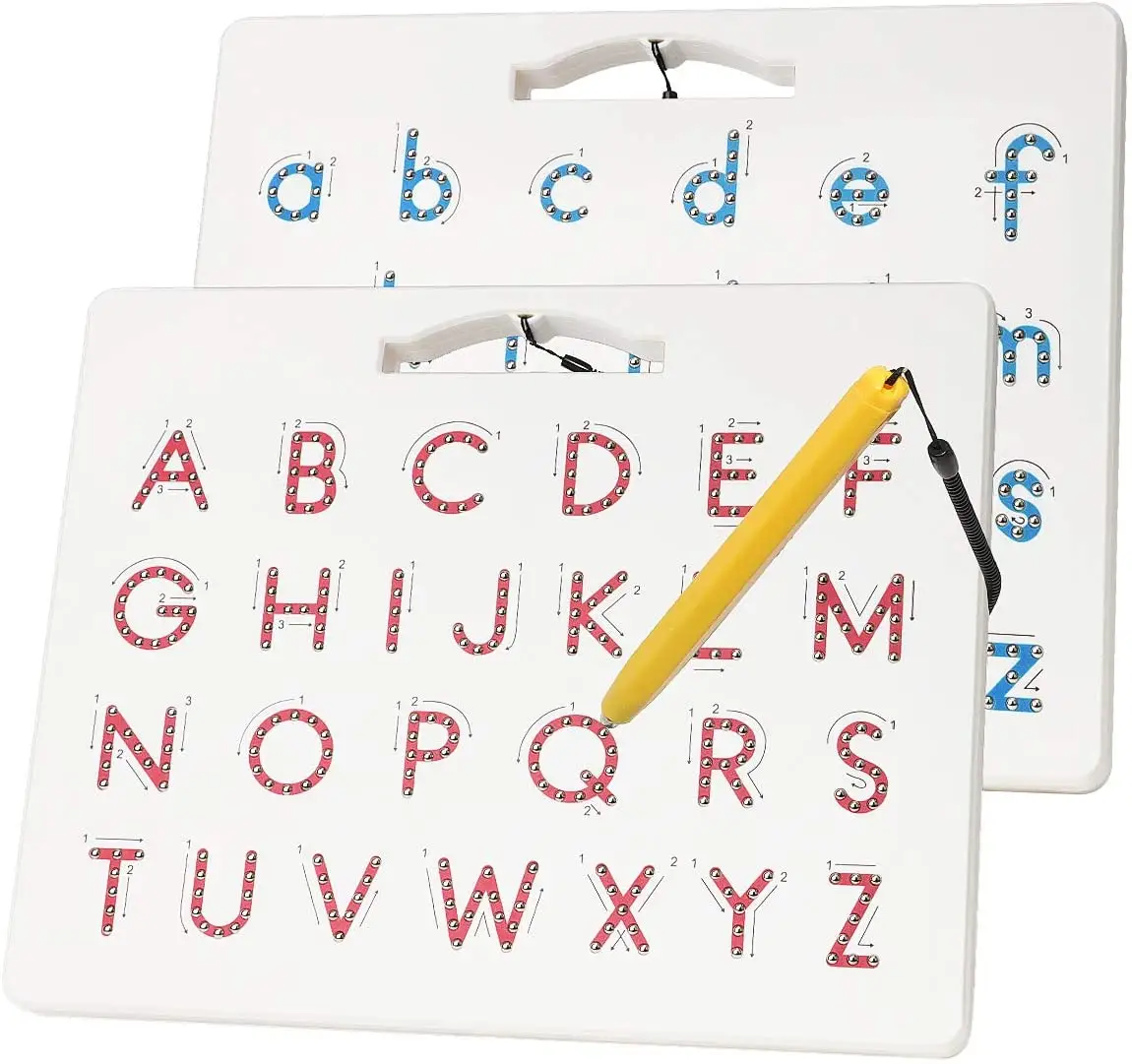 Dubbelzijdig Magnetische Brief Board - 2 In 1 Alfabet Magneten Tracing Board Voor Peuters Abc Letters Hoofdletters En Kleine