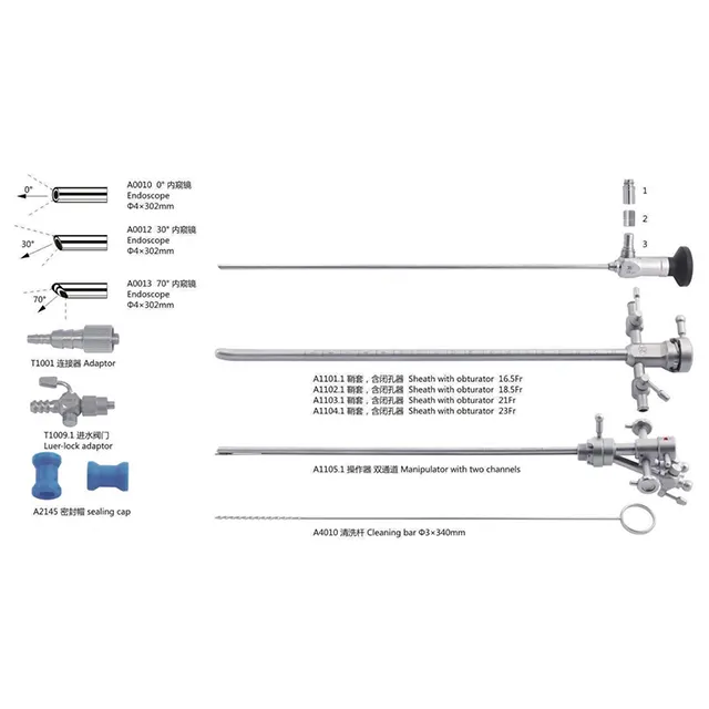 Medische Endoscoop Cystoscoop Set Rigide 30 Graden 4Mm Urologie Urethrale Cystoscoop Set Shenda