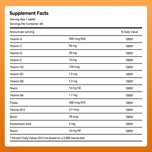 Private Label Multivitamine C D E B12 Zink Mannen & Tieners Dagelijkse Multivitamine Supplement Tablet voor Sportondersteuning - Product Image 5