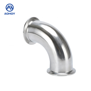 Aohoy bán buôn số lượng lớn đặt hàng inox 304 316L sữa uốn cong ống 1 1.5 2 thép không gỉ đánh bóng 90 độ Tri kẹp khuỷu tay Nhà cung cấp - Product Image 1