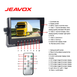 7 Inch Car Truck Quad Split Screen <strong>Monitor</strong> 4ch Ahd <strong>Input</strong> Car Security Rear View <strong>Monitor</strong> Built-in Dvr Car Recording LCD <strong>Monitor</strong> - Product Image 5