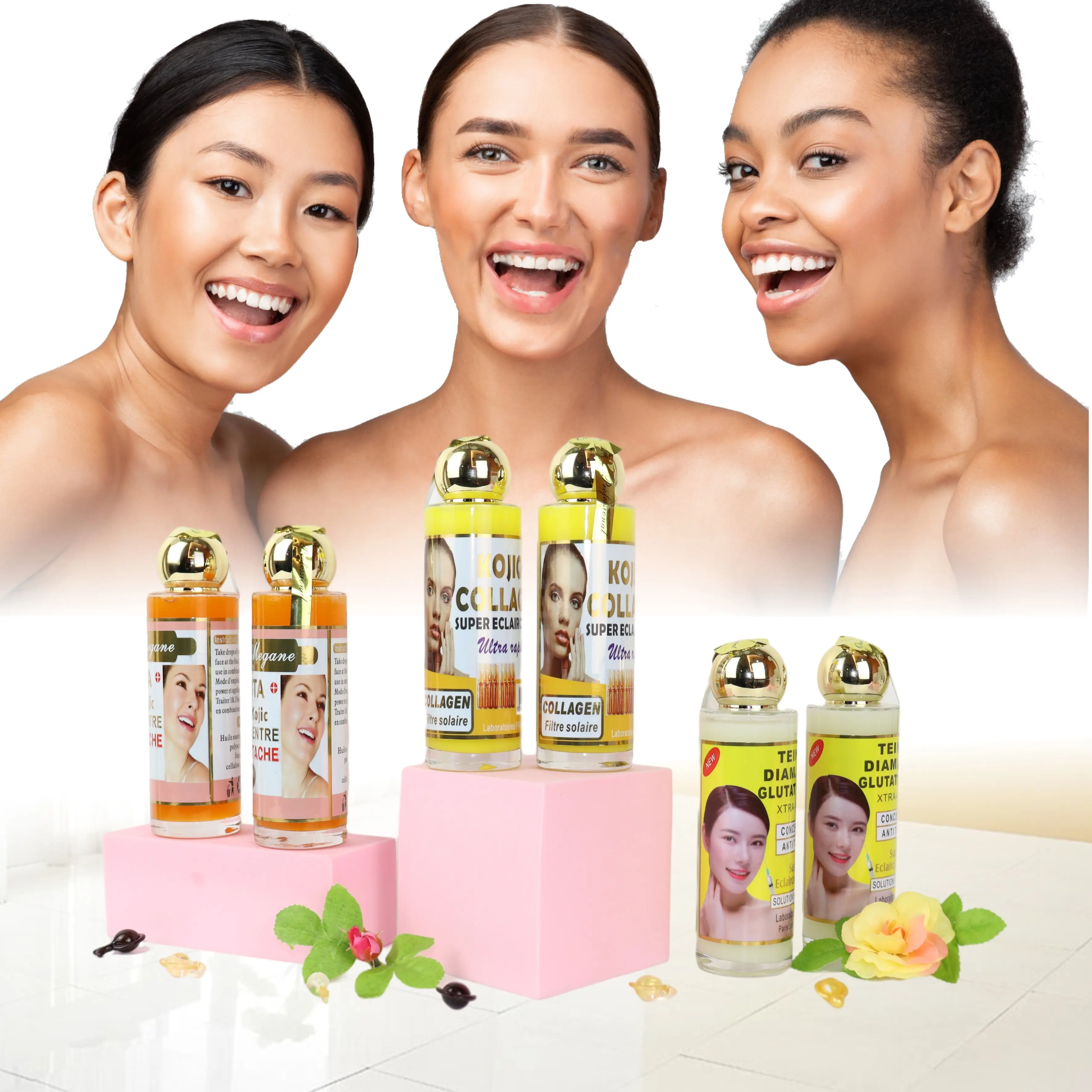 Kojic And Collagen Whitening Facial Serum Remove Dark Spots More Radiant Skin Clear Skin Beauty Serum Eclaircissant