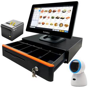 15.6 inç masaüstü hepsi bir dokunmatik ekran Windows PC Caisse Enregistreur POS bilgisayar - Product Image 1