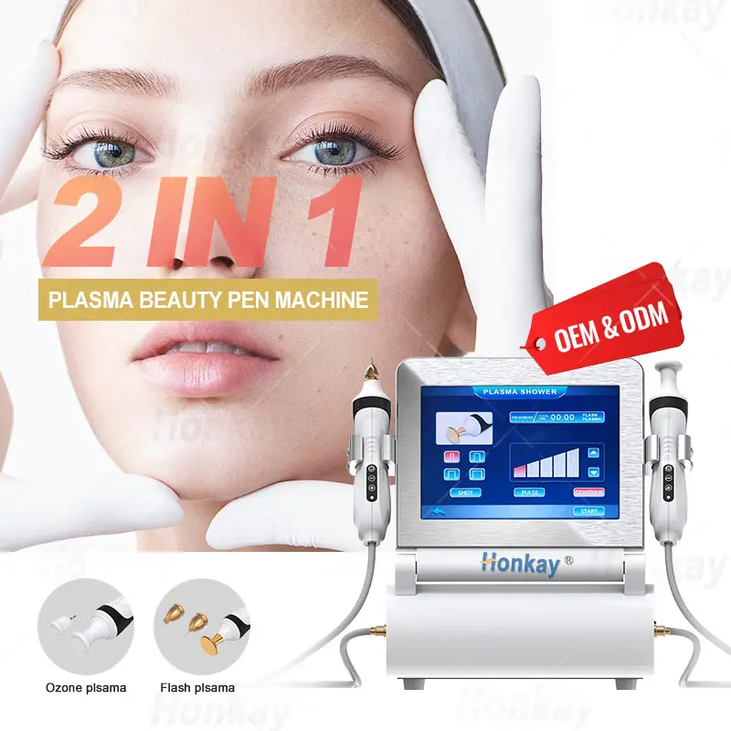 2023 High Quality 2 In 1 Eyelid Lifting acne mole removal wrinkle removal Ozone Jet Plasma lift Pen for salon distributor